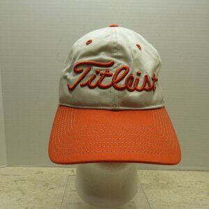 Titlist Cap/Hat Strapback White/Orange Foot Joy Pro VI Golf Light Weight
